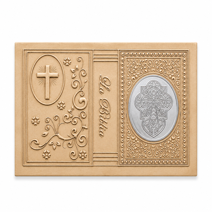 Forro Rep Biblia CH Apl. Cruz/Gruesa Oro