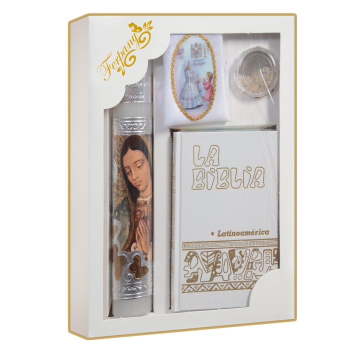 Kit PC Bco Busto Mariposas Plata