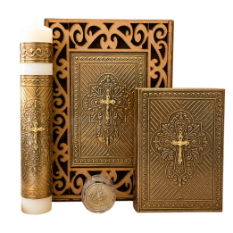Kit PC MDF Crucifijo Mini Oro