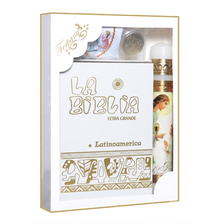 Kit PC Bco BibliaGde Na/Jesus Marco Oro