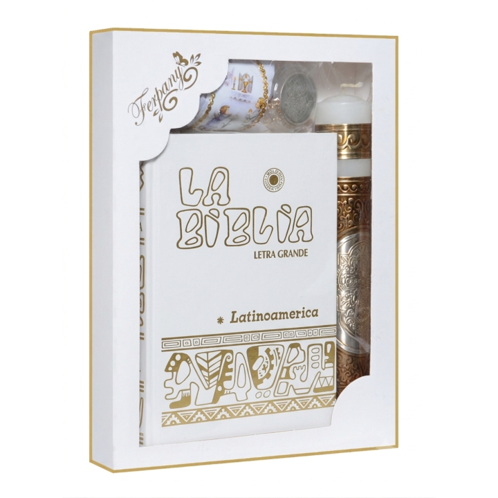 Kit PC Bco BibliaGde Apl. Cruz/Gruesa Oro