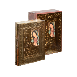Biblia Gde Mad Busto Rosas Oro
