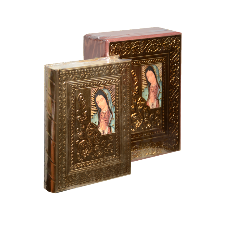 Biblia Gde Mad Busto Rosas Oro